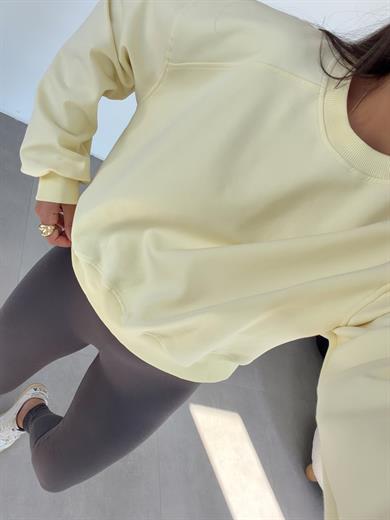 Sarı Bisiklet Yaka Sweat
