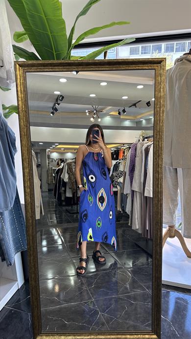 Sax Halatlı Göz Elbise