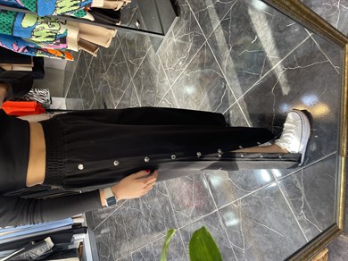 Scuba Krep Çıtçıtlı Pantolon