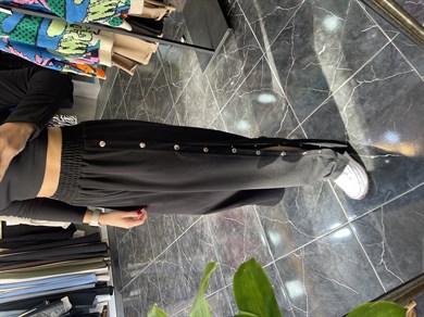 Scuba Krep Çıtçıtlı Pantolon