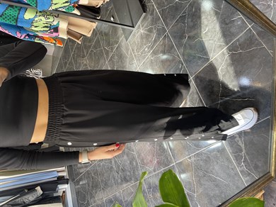 Scuba Krep Çıtçıtlı Pantolon