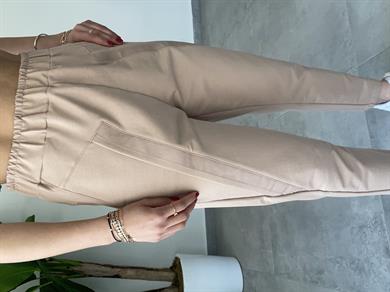 Şerit Detaylı Pantolon Kalıbında Camel Eşofman