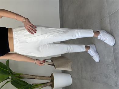 Şerit Detaylı Pantolon Kalıbında Ekru Eşofman