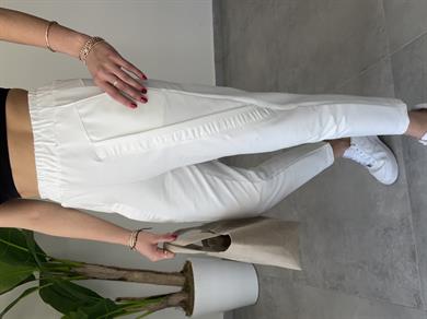 Şerit Detaylı Pantolon Kalıbında Ekru Eşofman