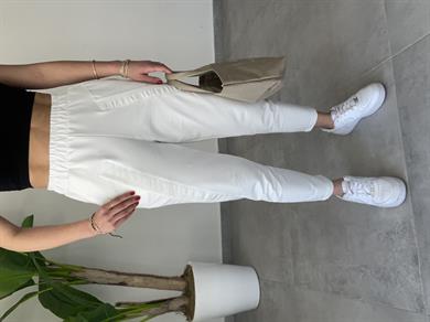 Şerit Detaylı Pantolon Kalıbında Ekru Eşofman