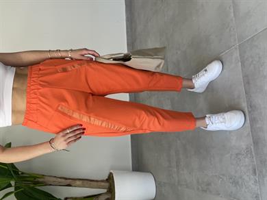 Şerit Detaylı Pantolon Kalıbında Oranj Eşofman