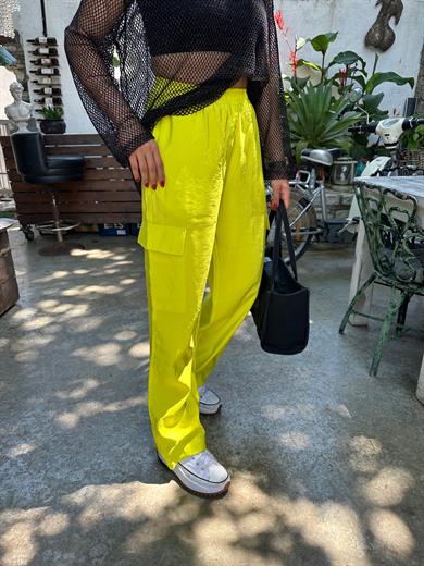 Shine Yellow Cep Detaylı Pantolon