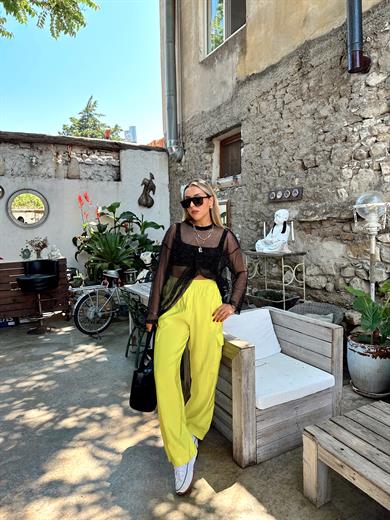 Shine Yellow Cep Detaylı Pantolon