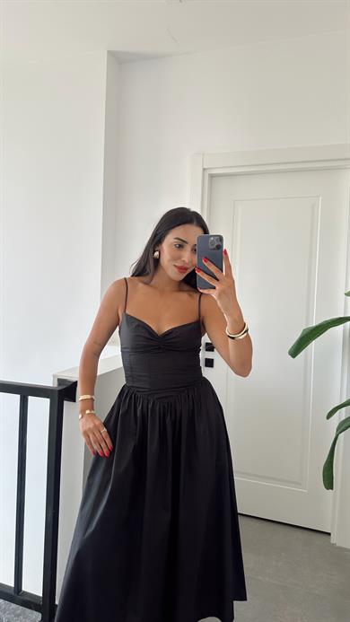 Siyah Candora Elbise