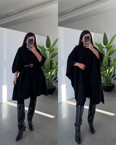 Siyah Cepli Triko Panço