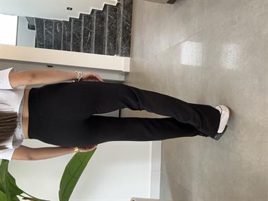 Siyah Çimalı Palazzo Pantolon