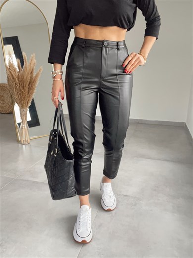 Siyah Deri Pantolon