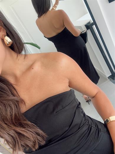 Siyah Erg Atanay Elbise