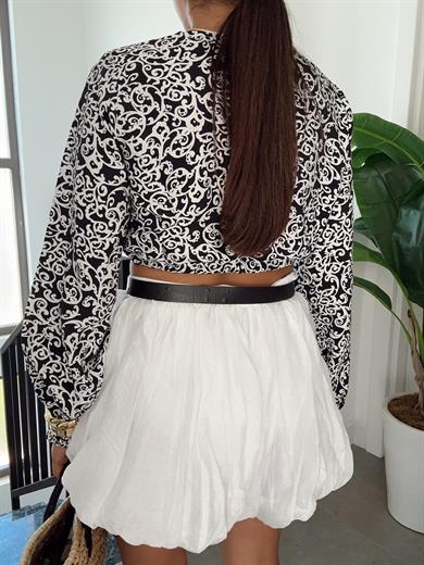 Siyah Erg Debbie Bluz