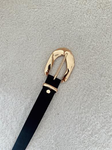 Siyah Gold Tokalı Kemer