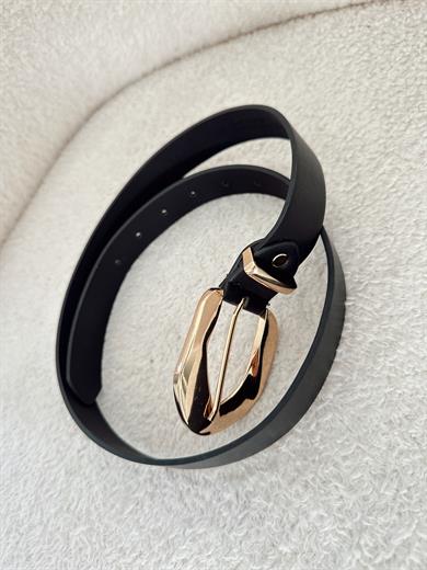 Siyah Gold Tokalı Kemer