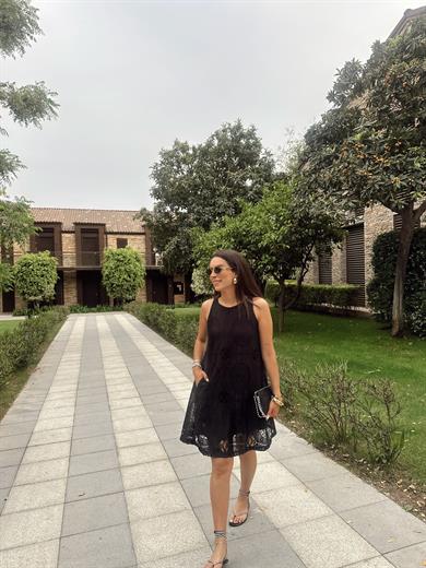 Siyah Güpür Elbise