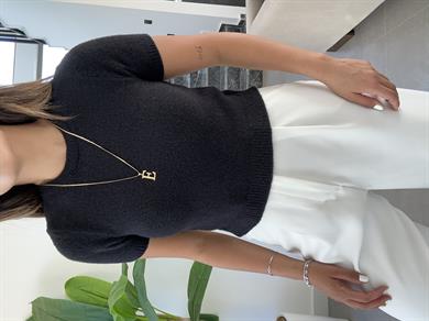 Siyah Kadın Triko Bluz