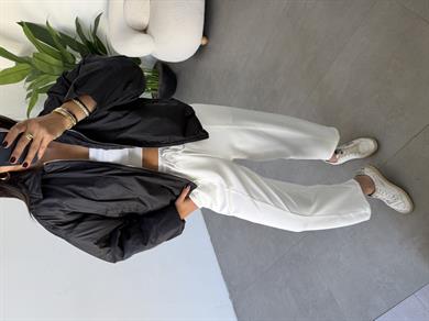 Siyah Kapitone Astarlı Bomber Mont