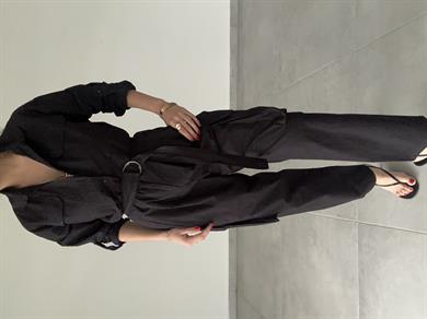 Siyah Kargo Cepli Tulum