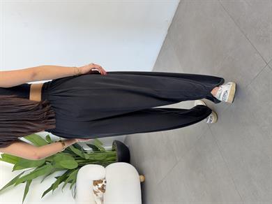 Comfort Siyah Modal Kumaş Şalvar Pantolon