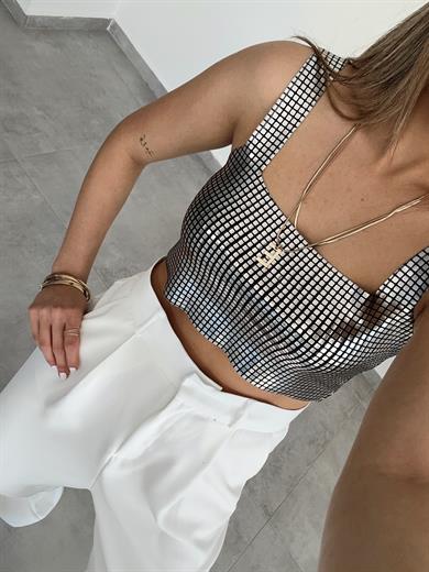 Siyah Parlak Baskılı Top