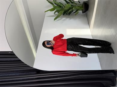 Siyah Payet Pantolon