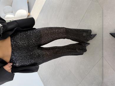 Siyah Payetli Pantolon