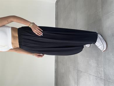 Siyah Pike Tasarım Pantolon