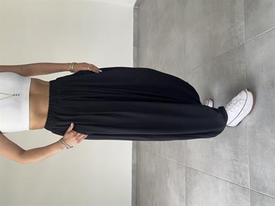 Siyah Pike Tasarım Pantolon