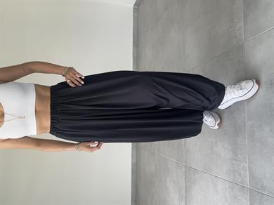 Siyah Pike Tasarım Pantolon