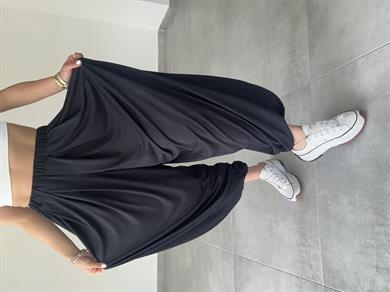 Siyah Pike Tasarım Pantolon