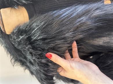 Siyah Premium Suni Kürk Mont