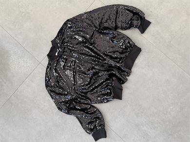 Siyah Pullu Bomber Ceket