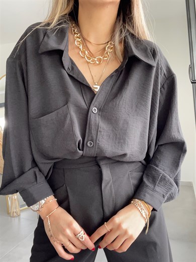 Siyah Salaş Gömlek