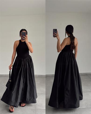 Siyah Tafta Premium Tasarım Elbise