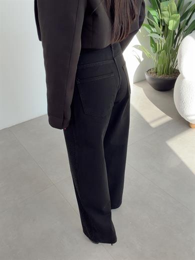 Siyah Taşlı Palazzo Pantolon