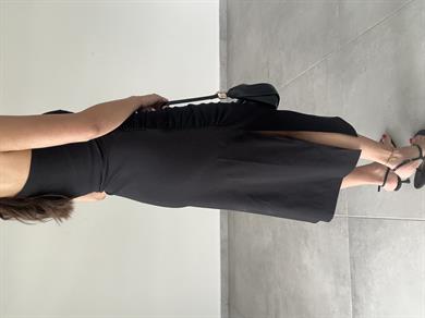 Siyah Tek Omuz Elbise