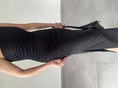 Siyah Tek Omuz Elbise