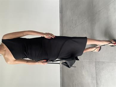 Siyah Tek Omuz Elbise