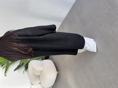 Siyah Uzun Salaş Maxi Triko Hırka