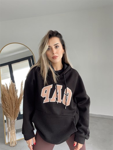 Siyah Yazılı Sweatshirt