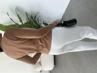 Somon Kare Yaka Astarlı Yelek