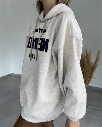 Sütlü Kahve Kapşonlu Sweasthirt