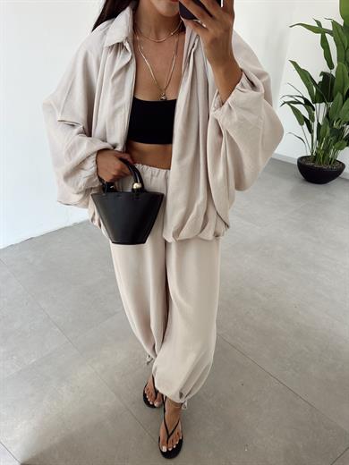 Miya Taş Bağcıklı Paça Şalvar