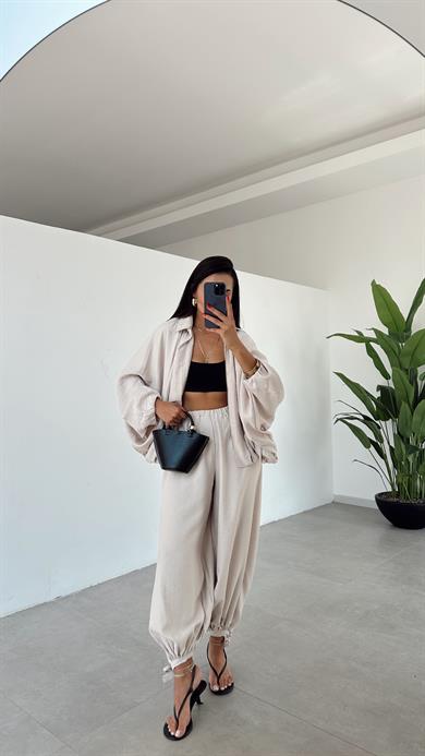 Miya Taş Bağcıklı Paça Şalvar