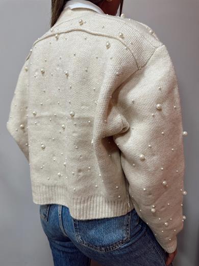 Taş İncili Triko Hırka