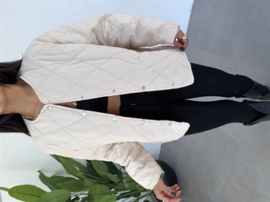 Taş Kapüşon Gami Detaylı Kapitone Mont