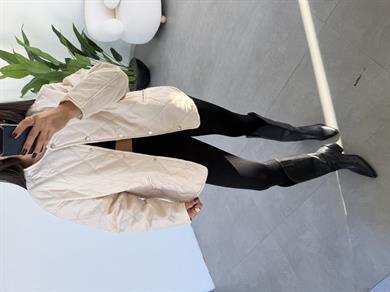 Taş Kapüşon Gami Detaylı Kapitone Mont