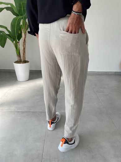 Camel Keten Pantolon